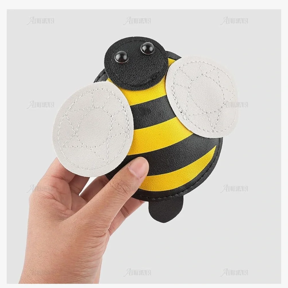 Cute Bee Cross Body Bag Wallet Pouch for Women Female Yellow